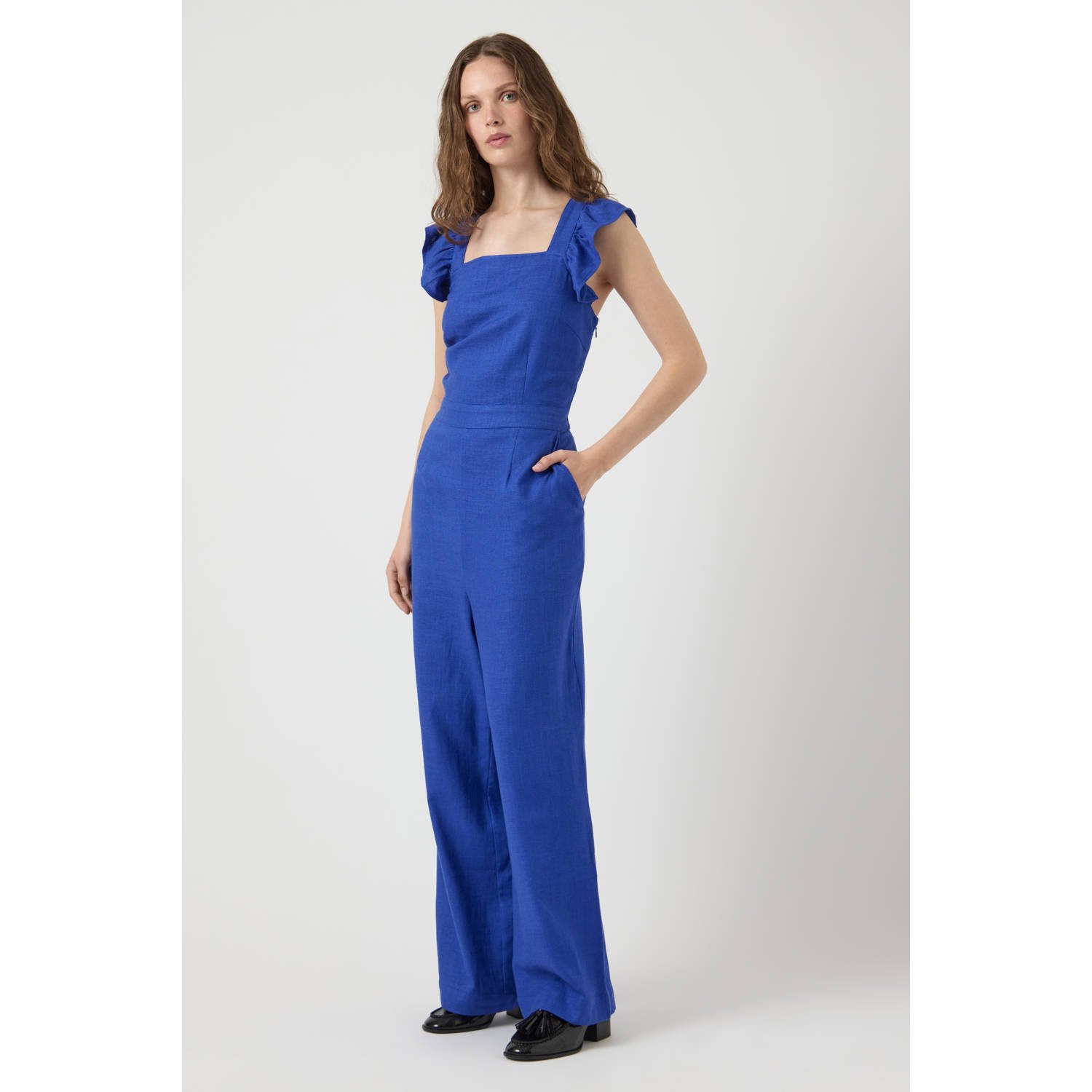 YAS Jumpsuit met V-hals model 'ISMA'
