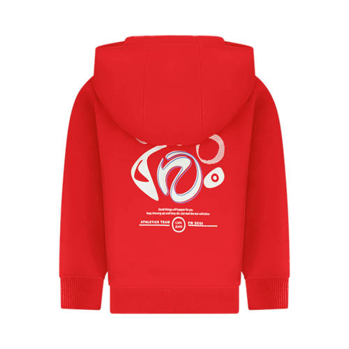Little Cars hoodie met backprint rood afbeelding