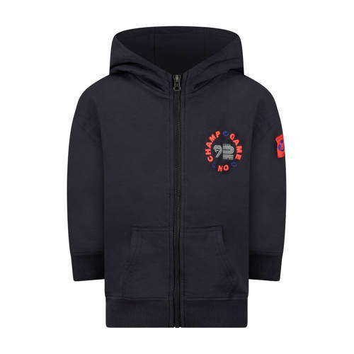 Little Cars sweatvest met backprint antraciet afbeelding