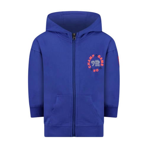 Little Cars sweatvest met backprint blauw afbeelding