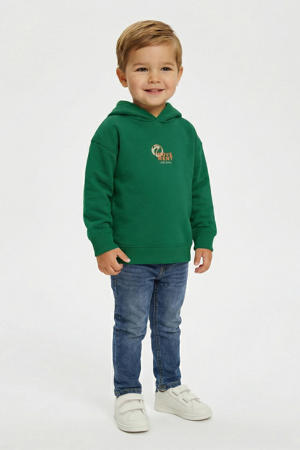 hoodie met backprint groen