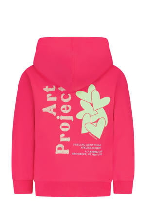 hoodie met backprint fuchsia