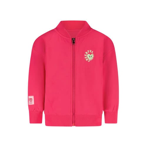 Little Cars sweatvest fuchsia afbeelding