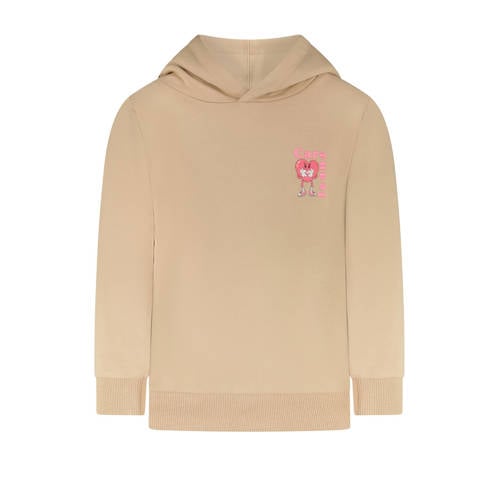 Little Cars hoodie met backprint beige afbeelding
