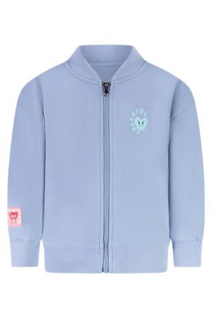 sweatvest met backprint lila