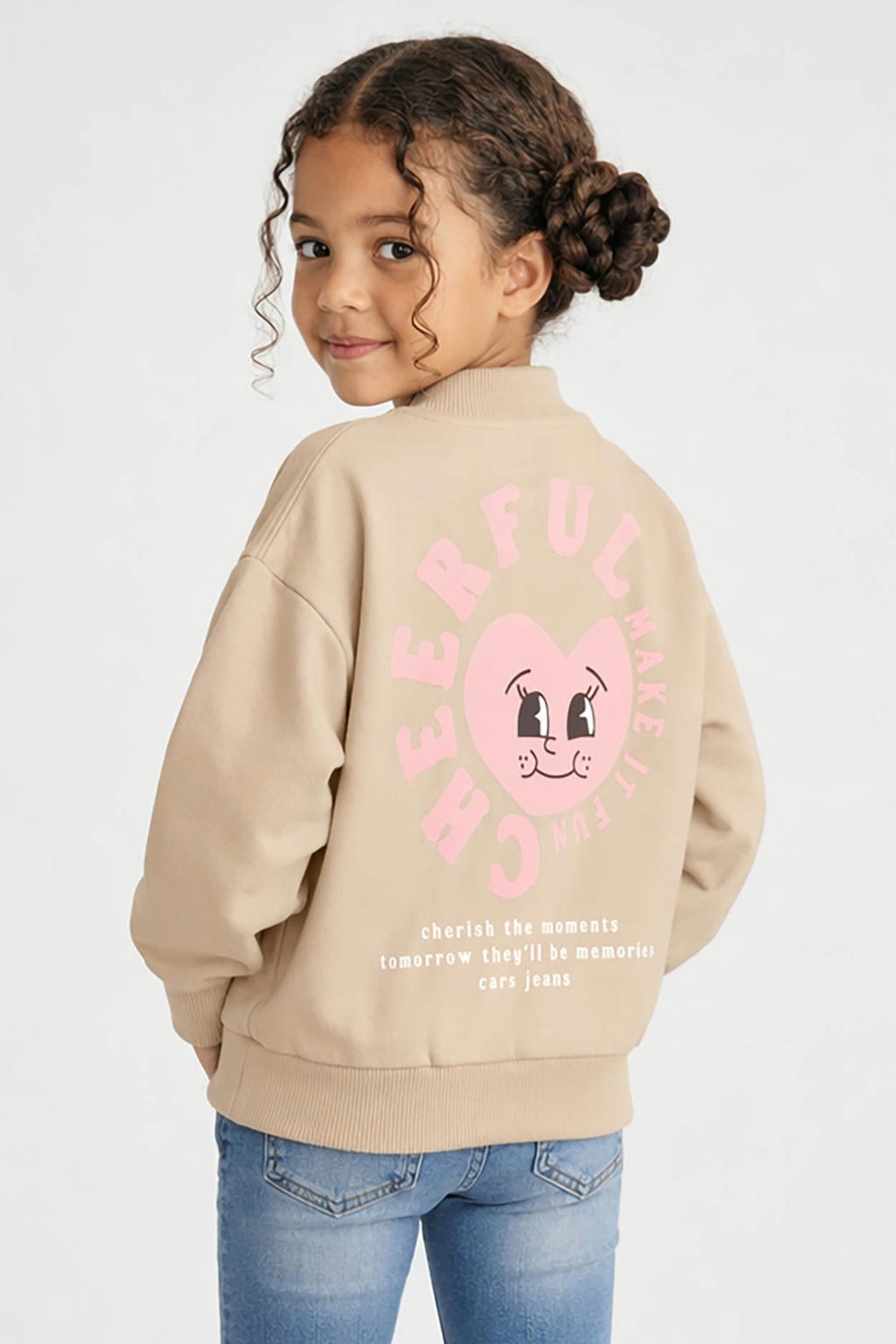 Little Cars sweatvest beige