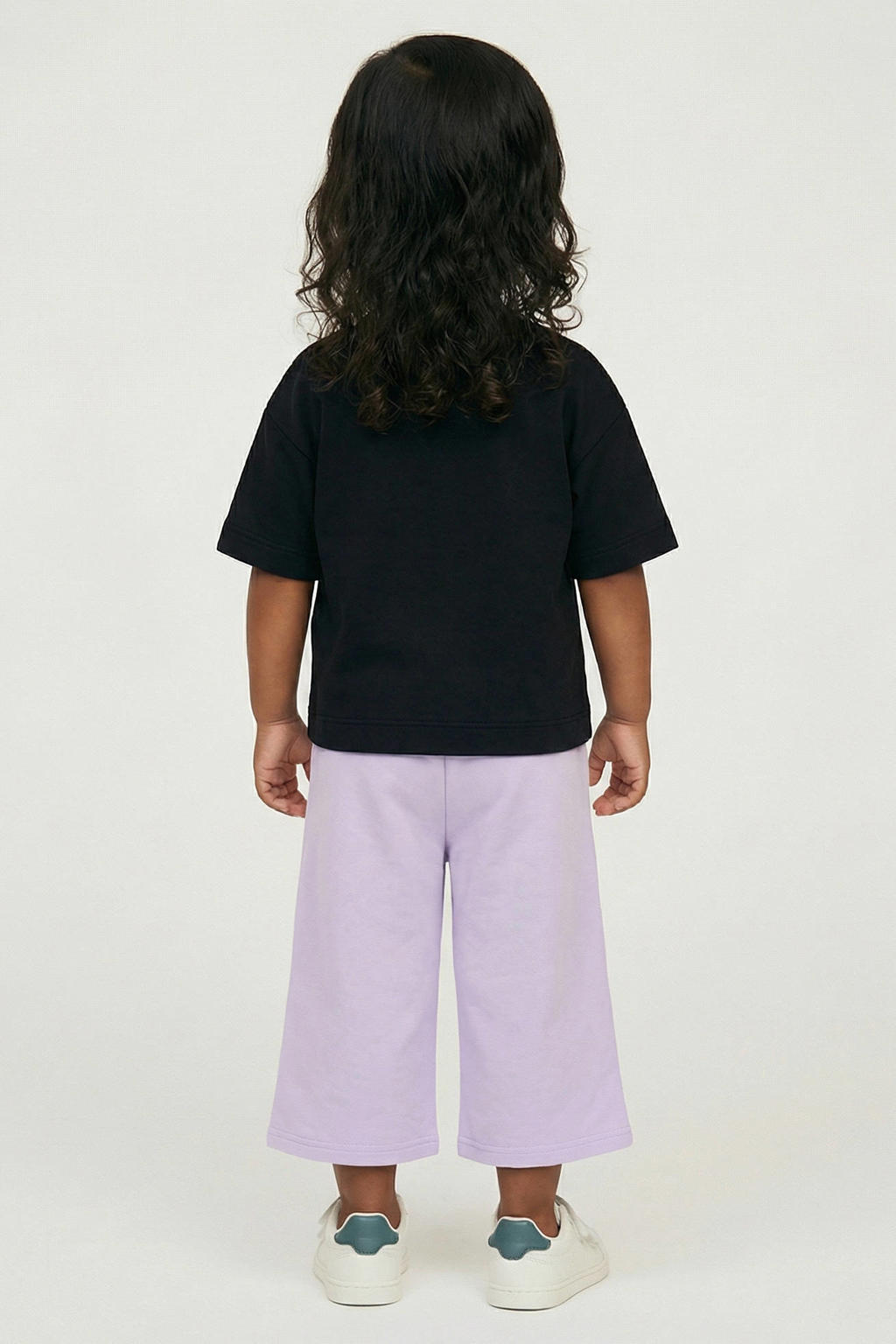 Lilakleurige meisjes Little Cars casual broek van sweat materiaal met effen