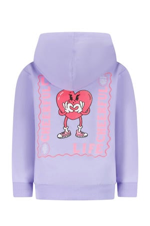 hoodie met backprint lila