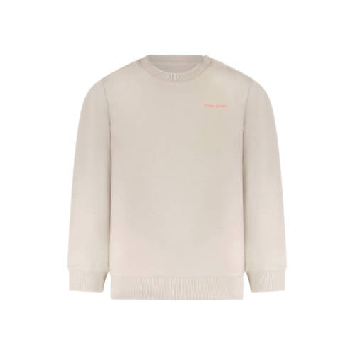 Little Cars sweater met backprint beige afbeelding