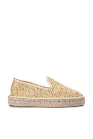 raffia espadrilles beige