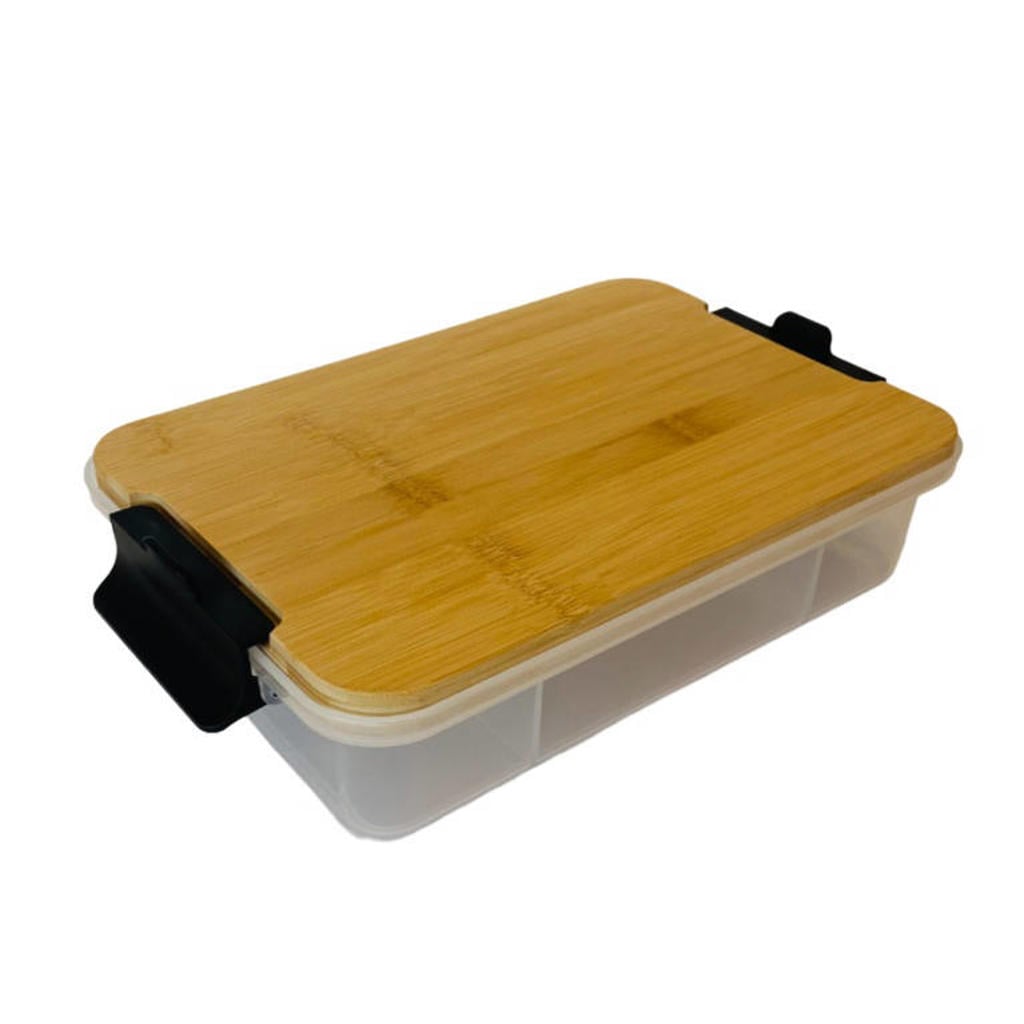 Farberware snackbox medium met bamboe deksel
