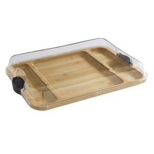 Build-a-Board bamboe borrelplank to go met kunststof deksel 