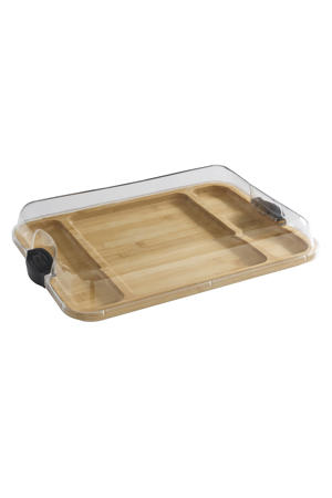 Build-a-Board bamboe borrelplank to go met kunststof deksel 