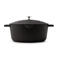 MasterClass ovalen gietaluminium braadpan (Ø40x27,5 cm) (6L) (lichtgewicht) - zwart