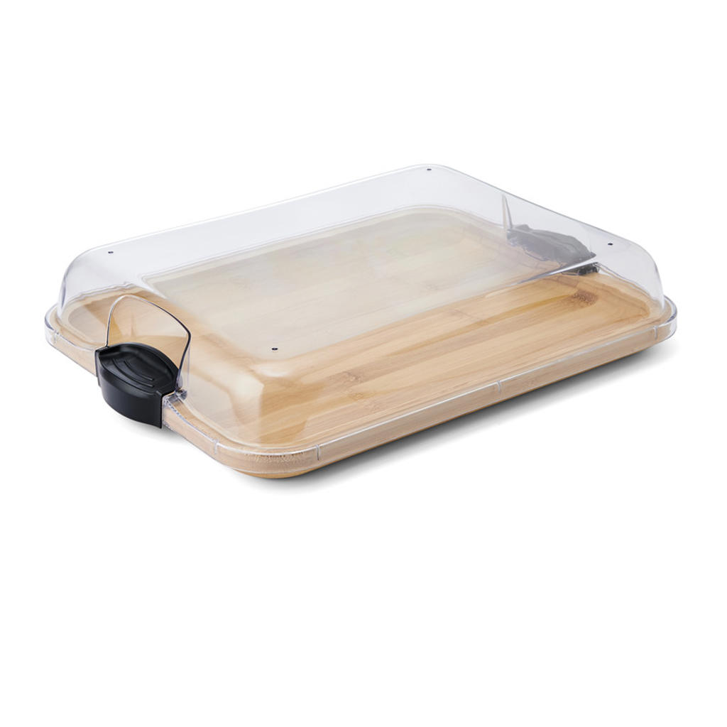 Farberware Build-a-Board bamboe borrelplank to go met kunststof deksel