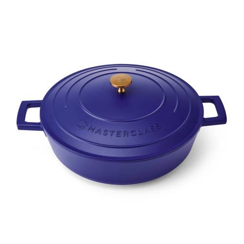 MasterClass gietaluminium braadpan (Ø28 cm) (4L) (lichtgewicht) - blauw afbeelding