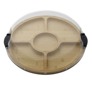 Build-a-Board bamboe borrelplank to go met kunststof deksel