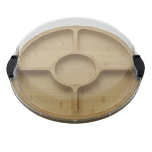 Build-a-Board bamboe borrelplank to go met kunststof deksel