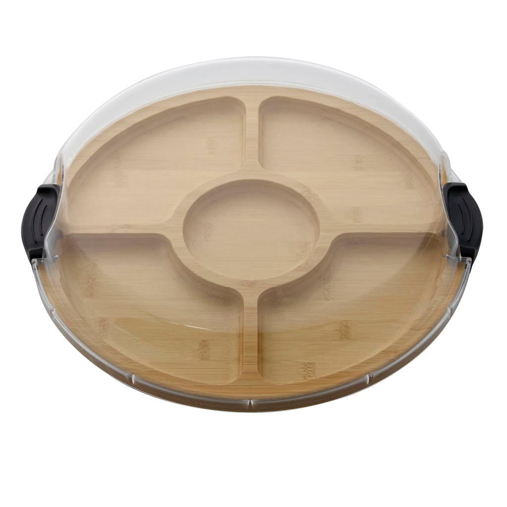 Farberware Build-a-Board bamboe borrelplank to go met kunststof deksel