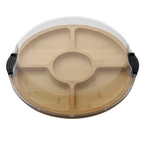 Build-a-Board bamboe borrelplank to go met kunststof deksel