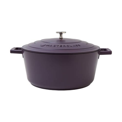MasterClass gietaluminium braadpan (Ø28 cm) (5L) (lichtgewicht) - paars afbeelding