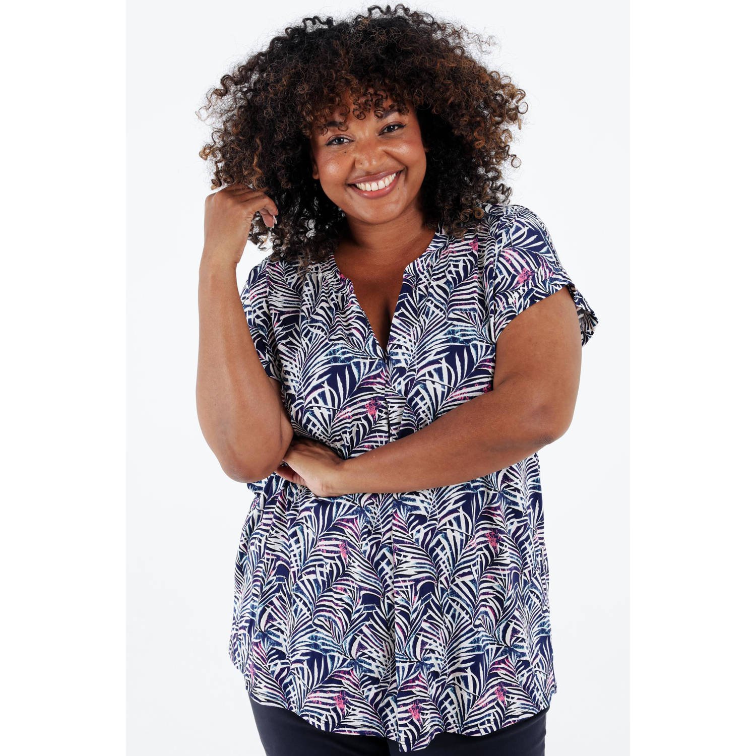 Paprika top blauw