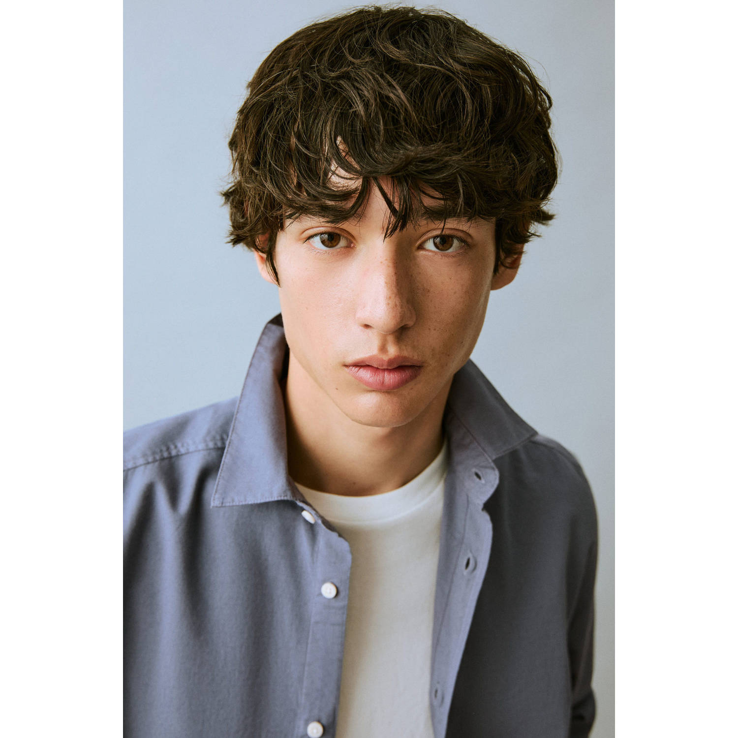 MANGO TEEN overhemd grijs