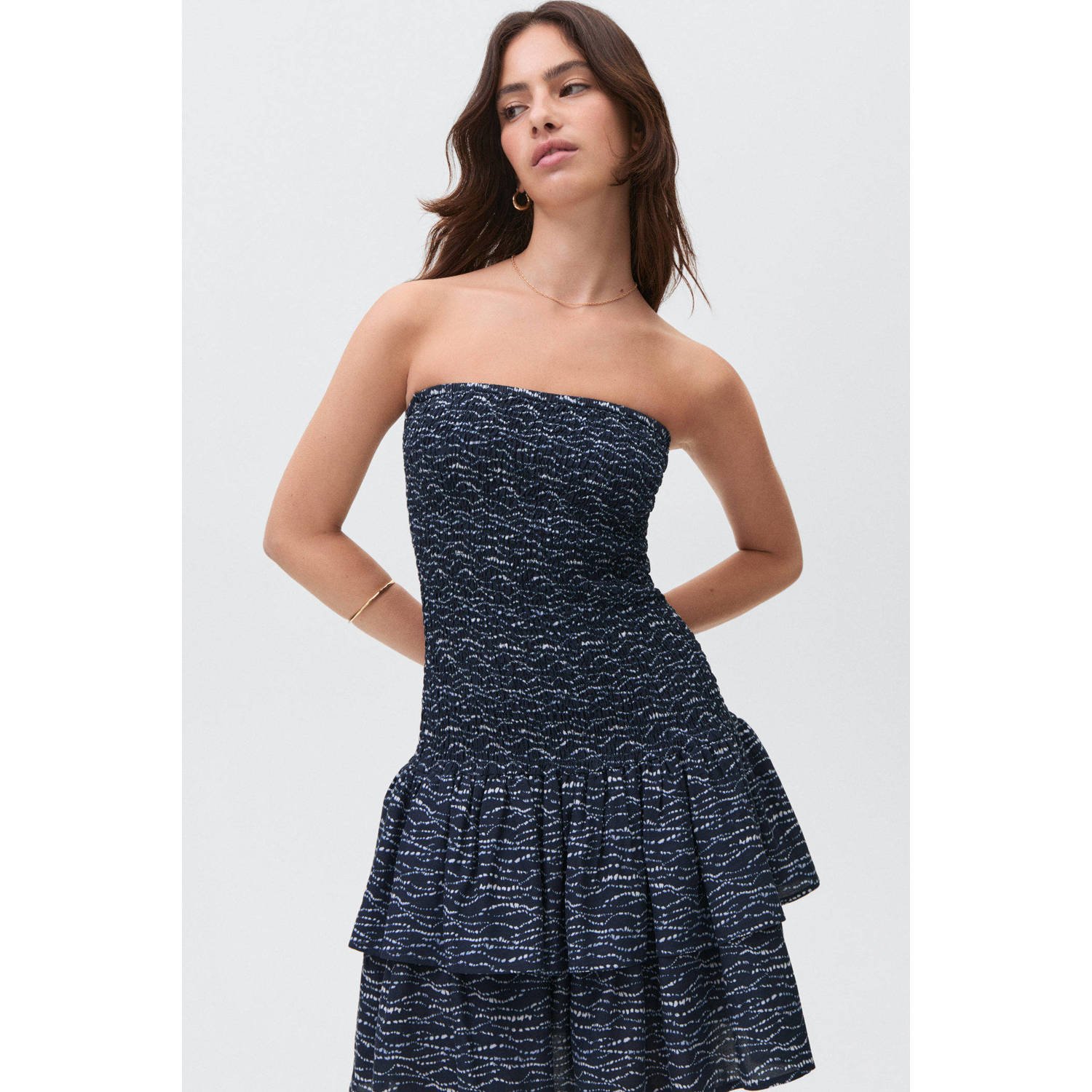 MANGO TEEN zomerjurk marine