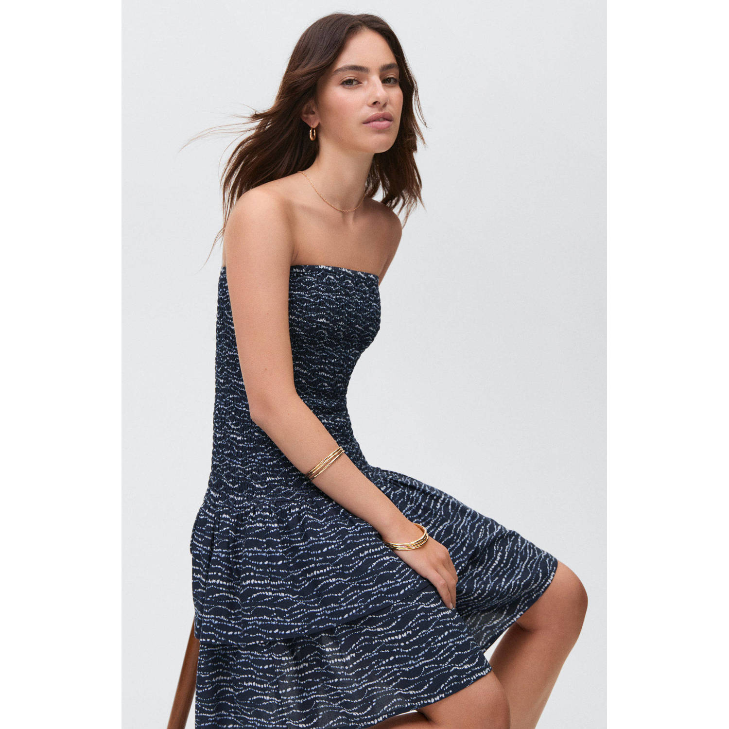 MANGO TEEN zomerjurk marine