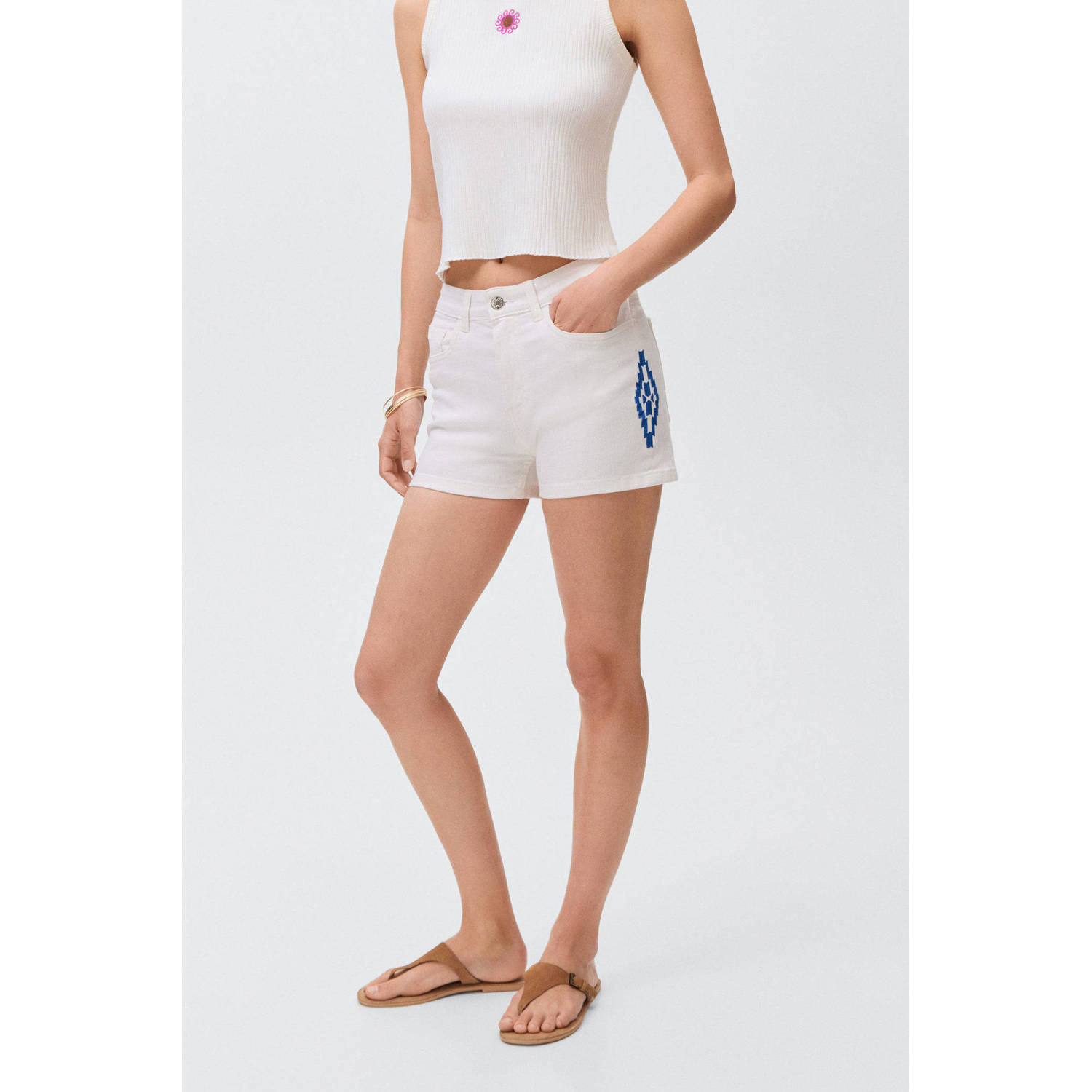 MANGO TEEN denim short wit