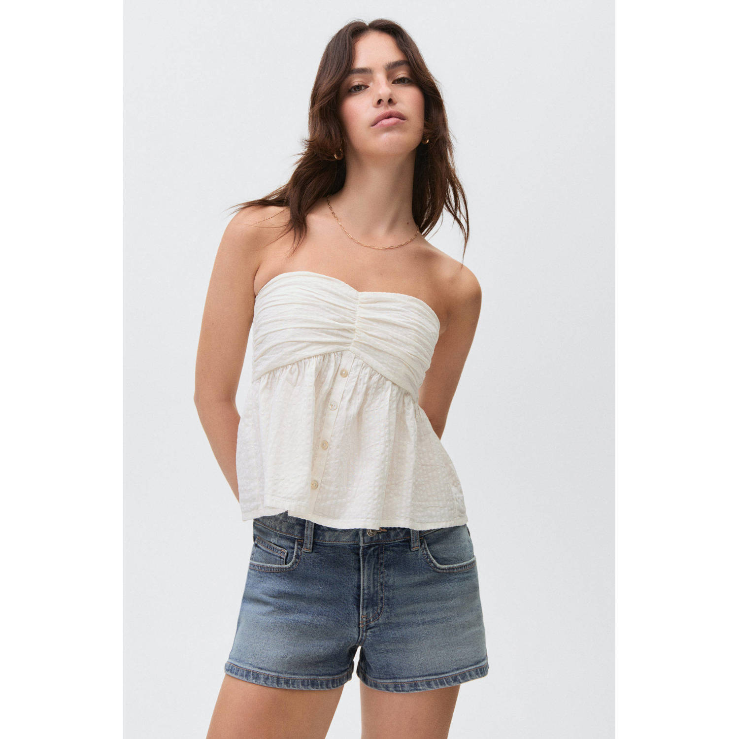 MANGO TEEN strapless top wit