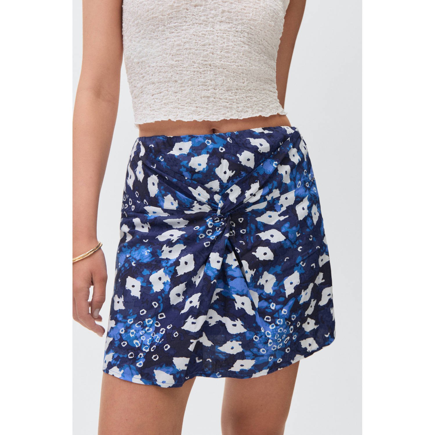 MANGO TEEN korte rok blauw
