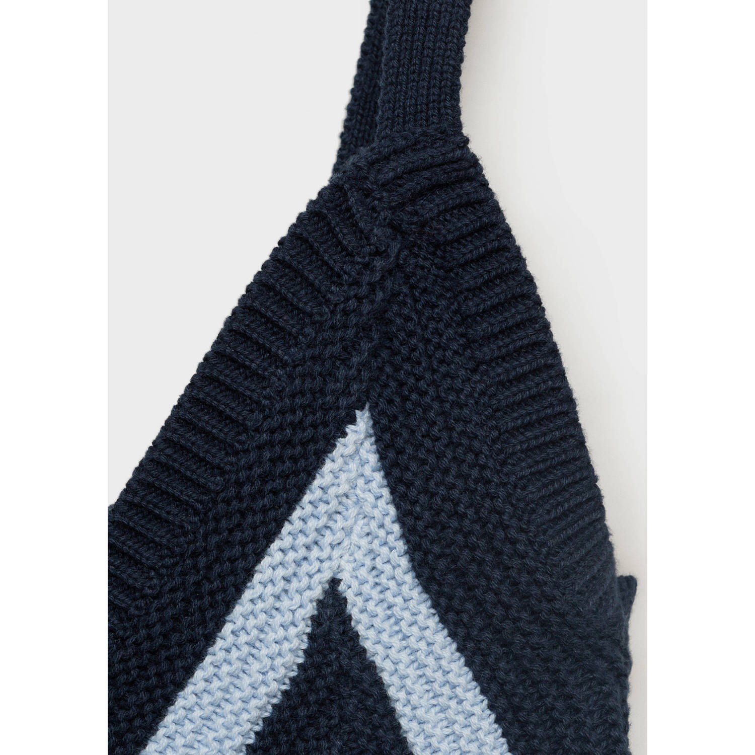 MANGO TEEN cropped top donkerblauw gebreid