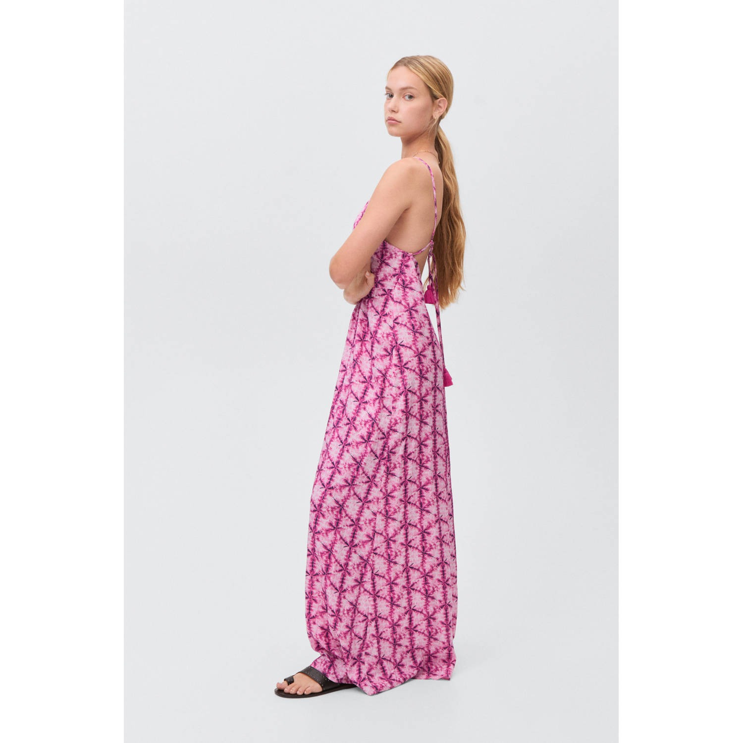 MANGO TEEN maxi jurk roze