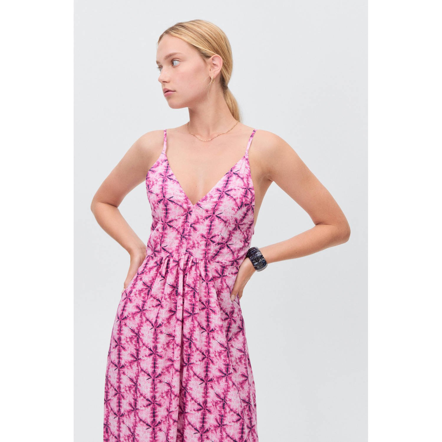 MANGO TEEN maxi jurk roze