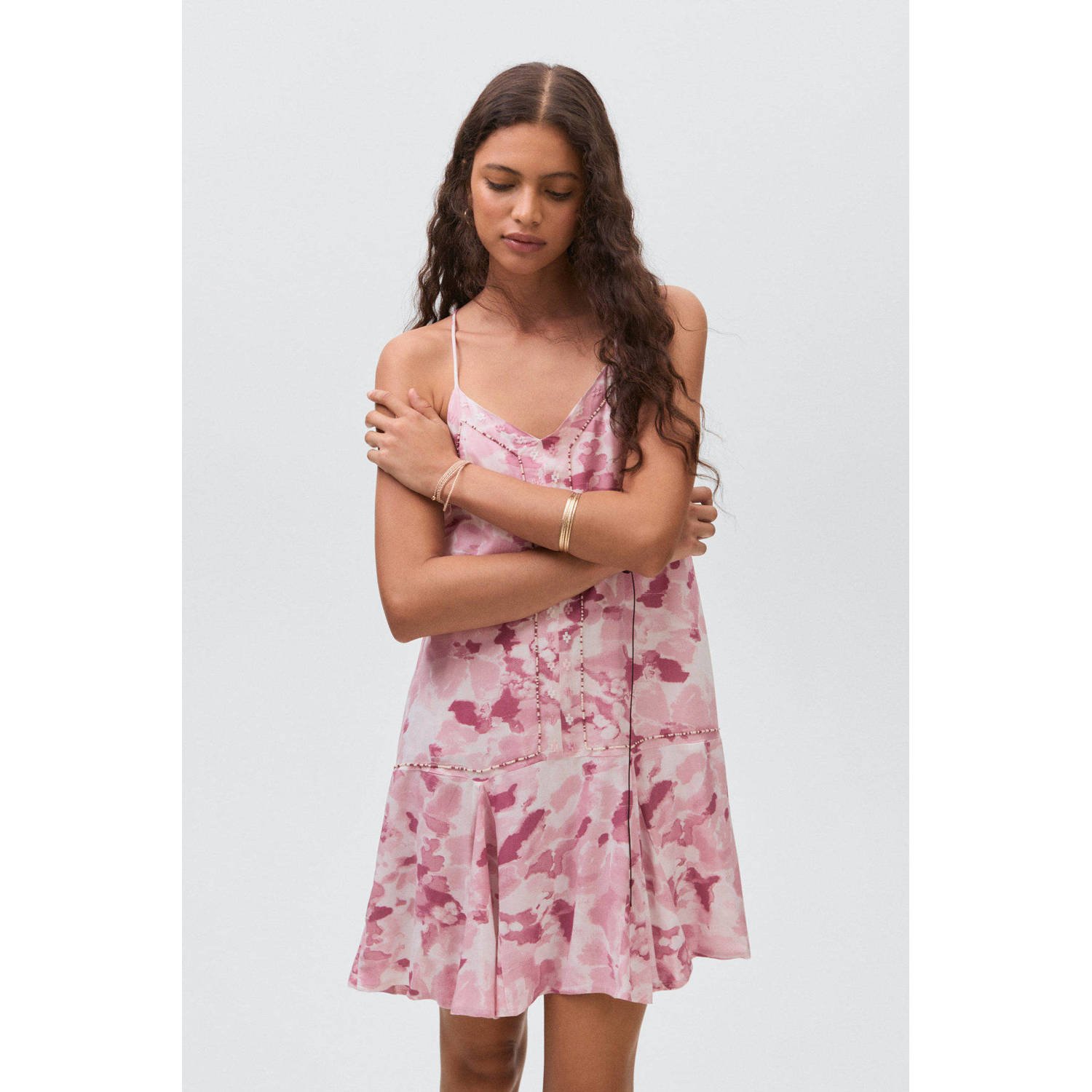 MANGO TEEN A-lijn jurk roze