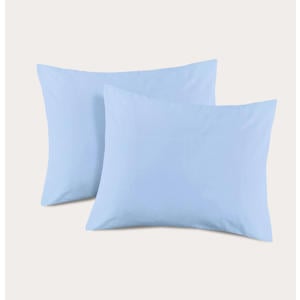 basis kussensloop lichtblauw - (60x70 cm) (set van 2)