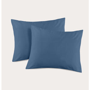 basis kussensloop blauw - (60x70 cm) (set van 2)