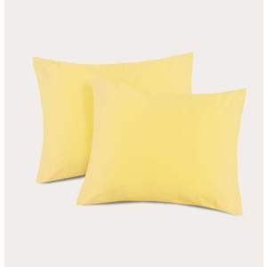 basis kussensloop geel - (60x70 cm) (set van 2)