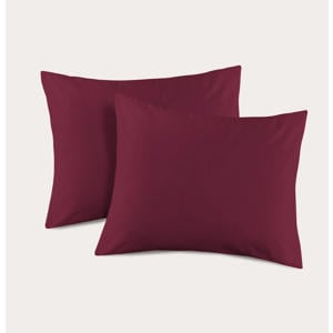basis kussensloop Burgundy - (60x70 cm) (set van 2)