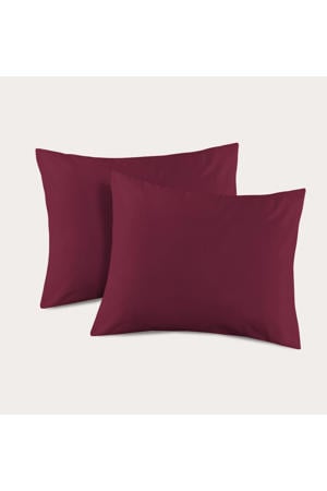 basis kussensloop Burgundy - (60x70 cm) (set van 2)