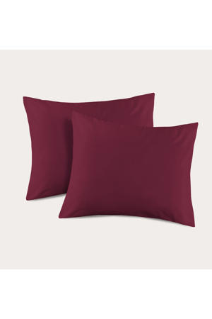 basis kussensloop Burgundy - (60x70 cm) (set van 2)