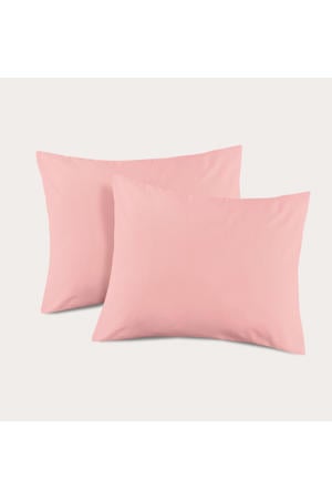 basis kussensloop lichtroze - (60x70 cm) (set van 2)