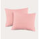 NOUS Living basis kussensloop lichtroze  - (60x70 cm) (set van 2)