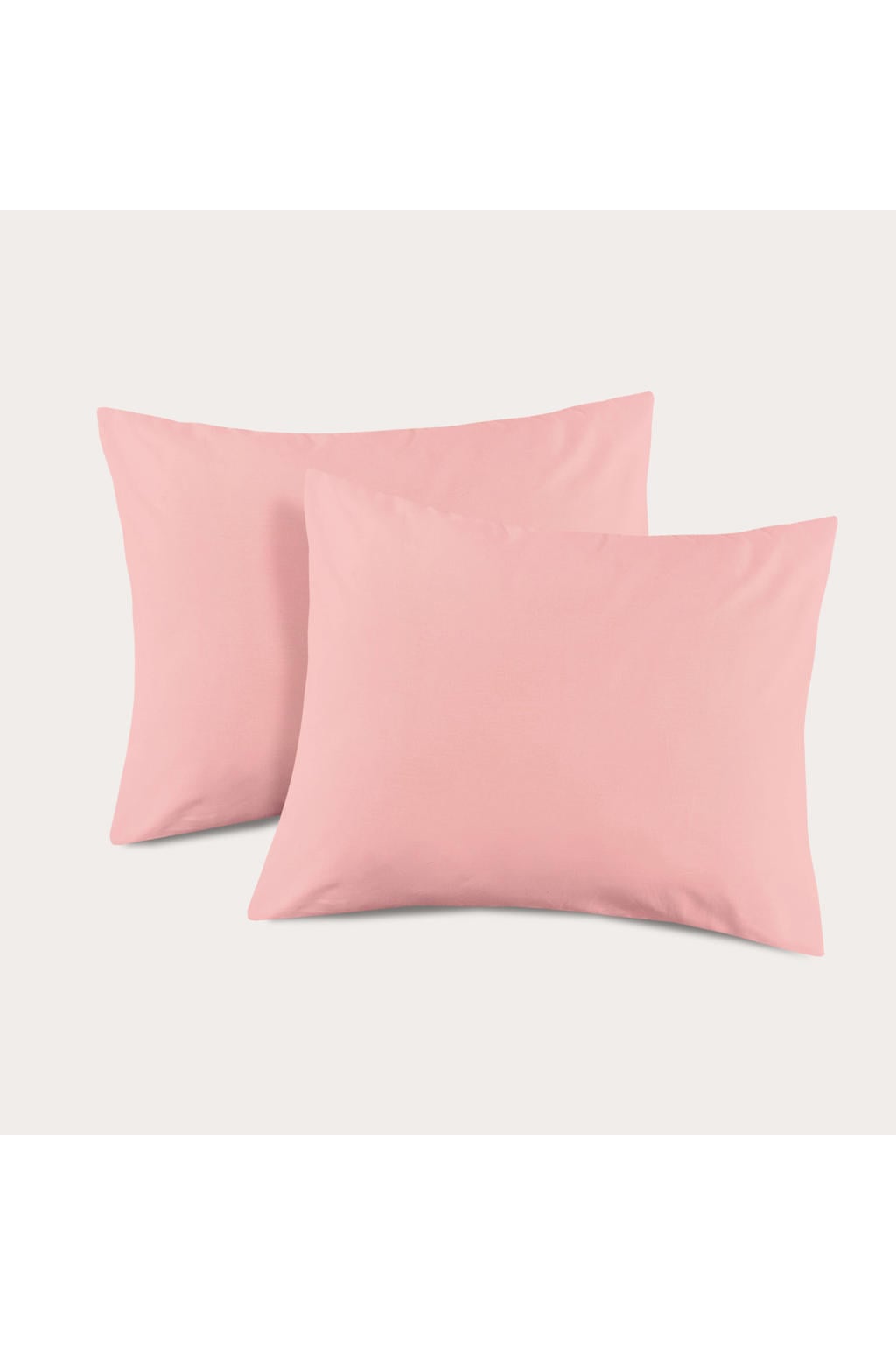 NOUS Living basis kussensloop lichtroze - (60x70 cm) (set van 2)