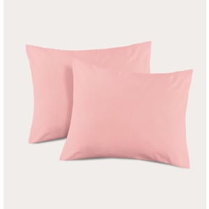 basis kussensloop lichtroze - (60x70 cm) (set van 2)