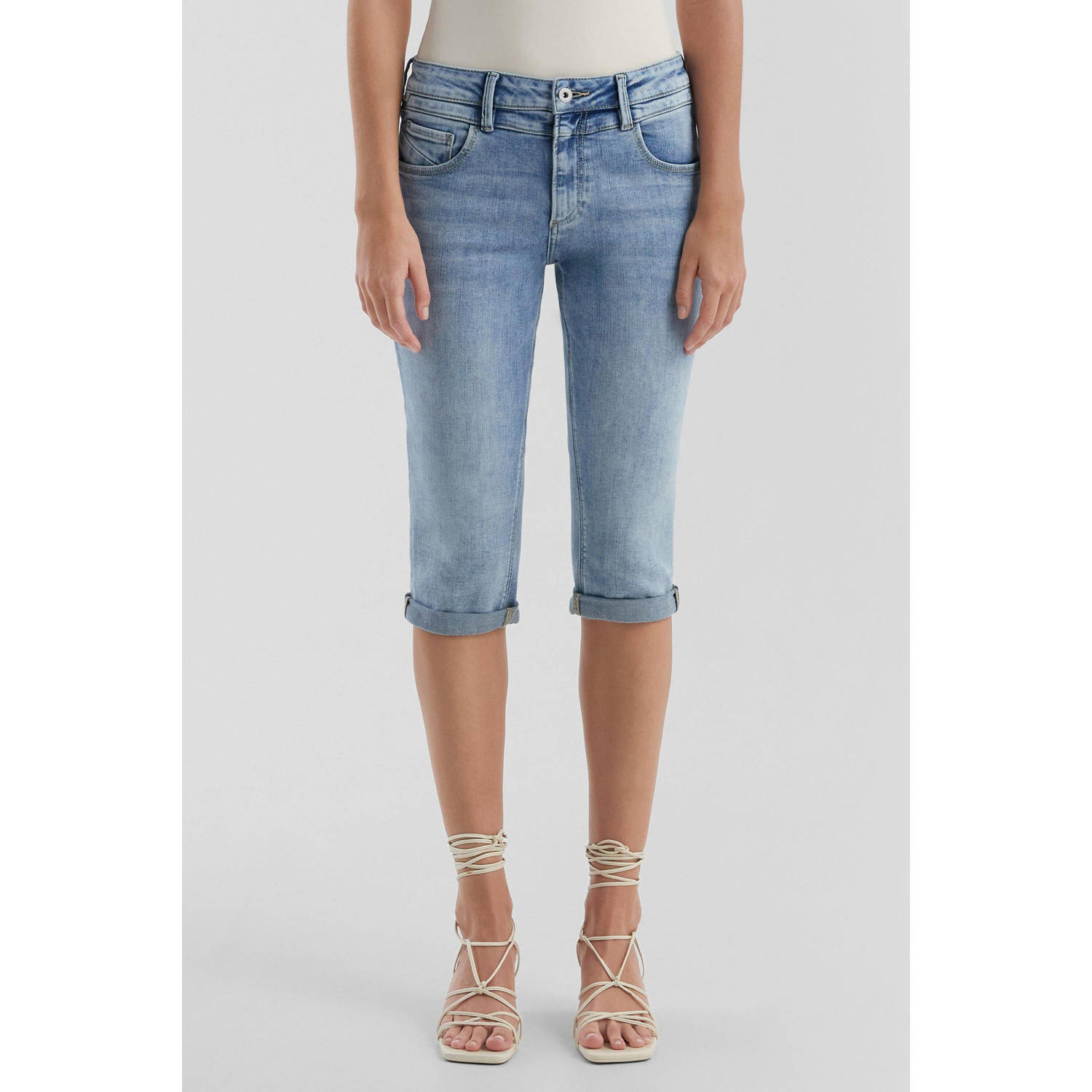 Q S by s.Oliver low waist slim fit jeans light blue denim