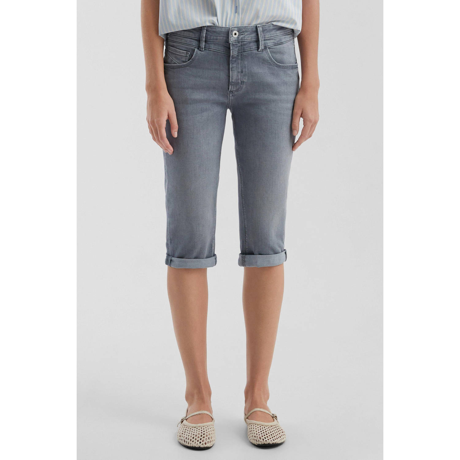 Q S by s.Oliver low waist slim fit jeans grey denim