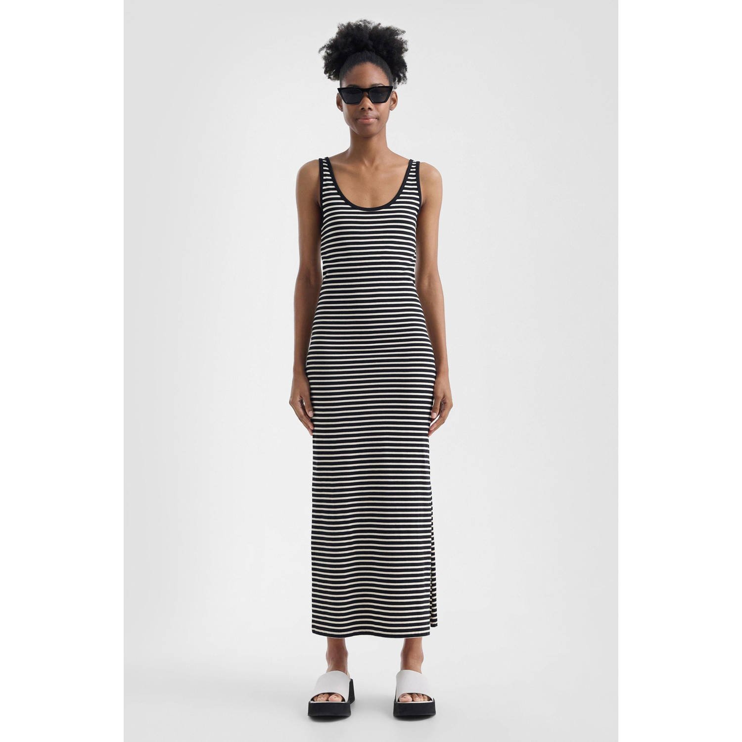 Q S by s.Oliver maxi jurk zwart
