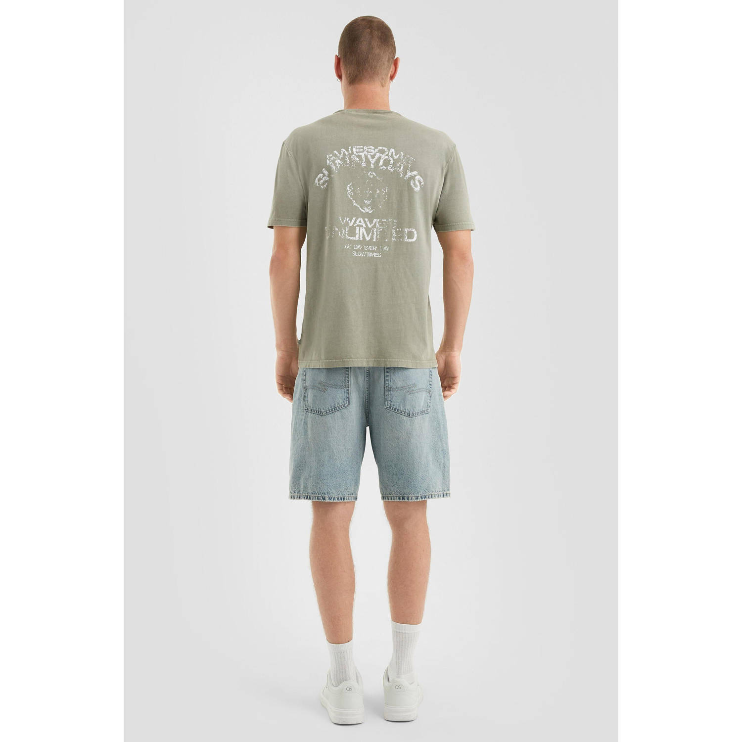 Q S by s.Oliver T-shirt grijsgroen